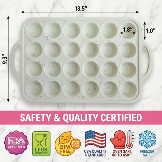 1-Pack Mini Muffin Pan (24-Cup) - Cream