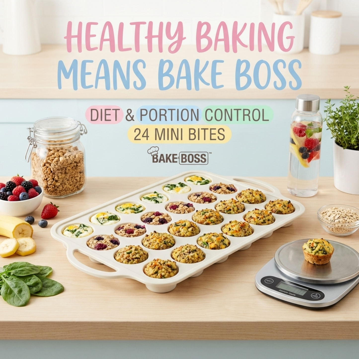 1-Pack Mini Muffin Pan (24-Cup) - Cream