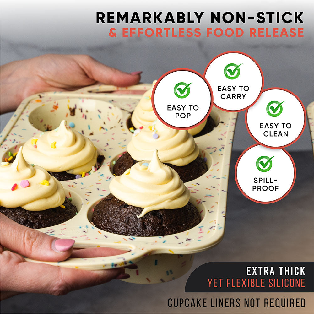 Standard Muffin Pan 6 Cups - Confetti 2 Pack, cupcake holder, cupcakes holder, cupcake holders, cup cake holders, cup cake holder, cupcake cupcake holder, cupcake liners, cupcakes holders, cupcake liner, cupcake cupcake liners, liners cupcakes