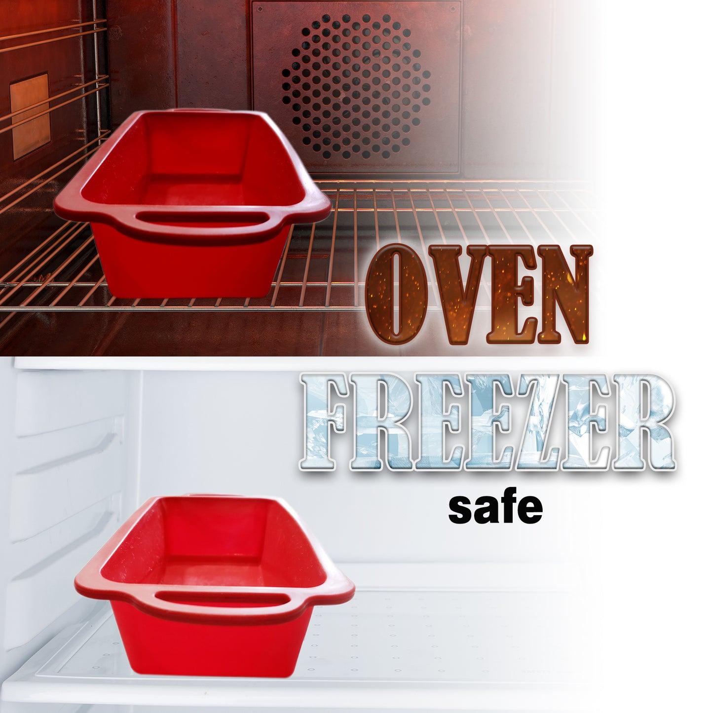 Silicone Bread Loaf & Meatloaf Baking Pan With Metal Reinforced Handle