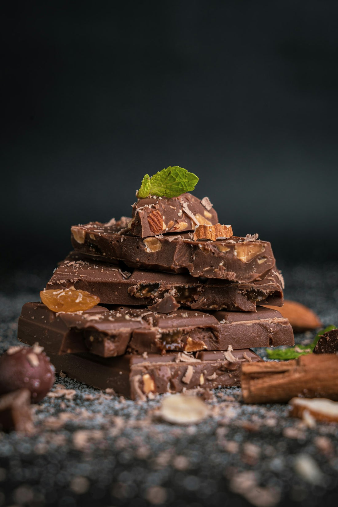 Rich chocolate ganache drip on baked goods
