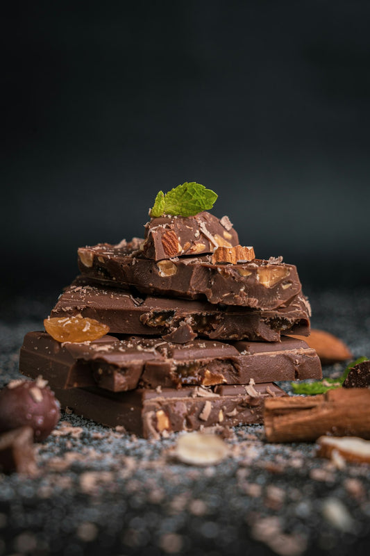 Rich chocolate ganache drip on baked goods