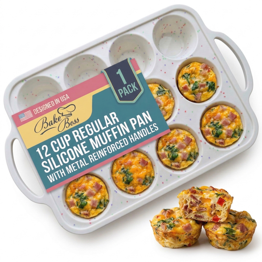 1-Pack Regular Muffin Pan (12-Cup) - Cream