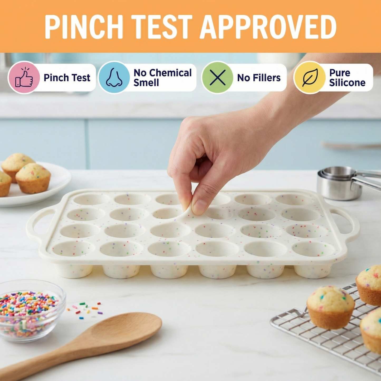 2-Pack Mini Muffin Pan (24-Cup) - Cream