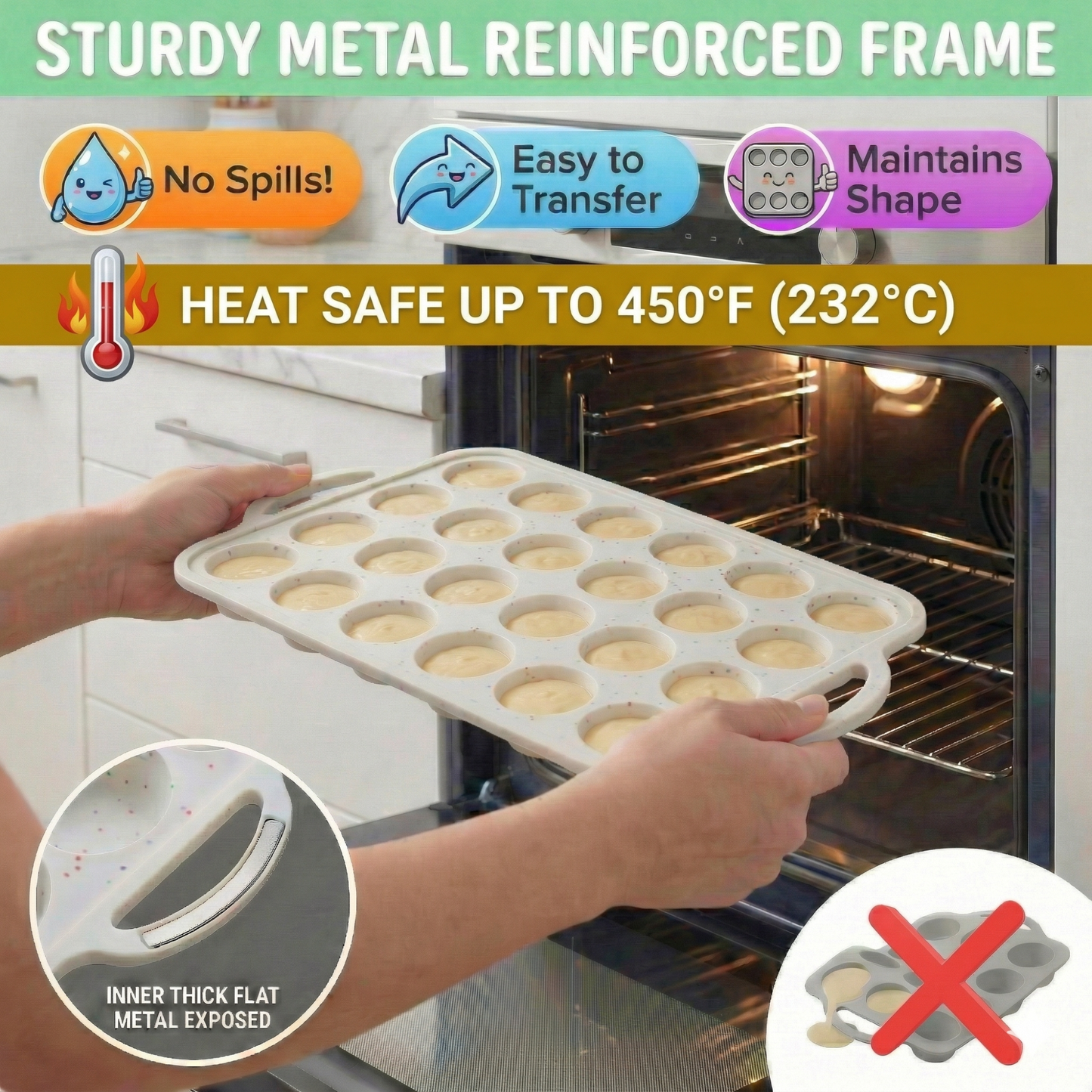 2-Pack Mini Muffin Pan (24-Cup) - Cream