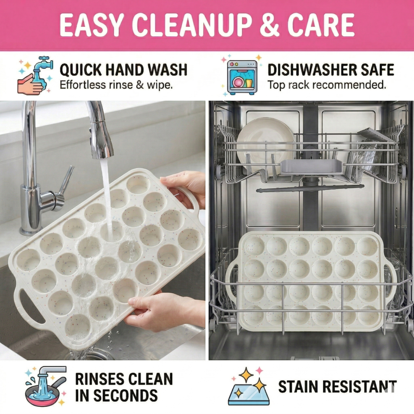 2-Pack Mini Muffin Pan (24-Cup) - Cream
