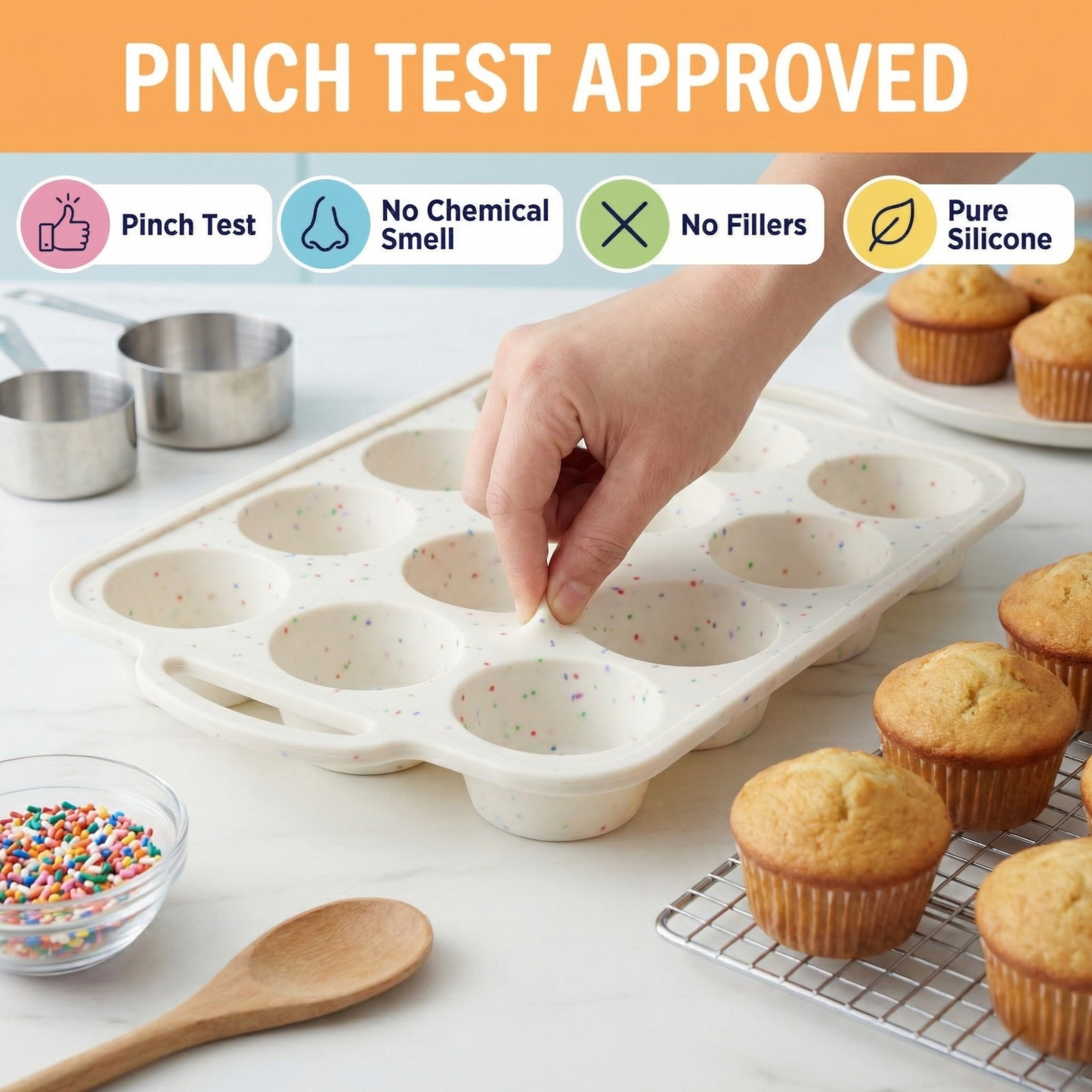 2-Pack Regular Muffin Pan (12-Cup) - Cream