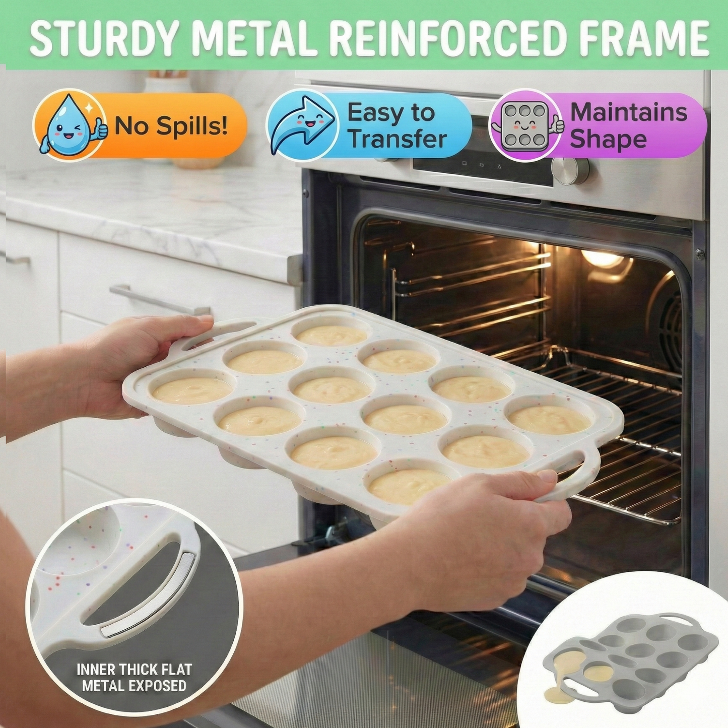 2-Pack Regular Muffin Pan (12-Cup) - Cream
