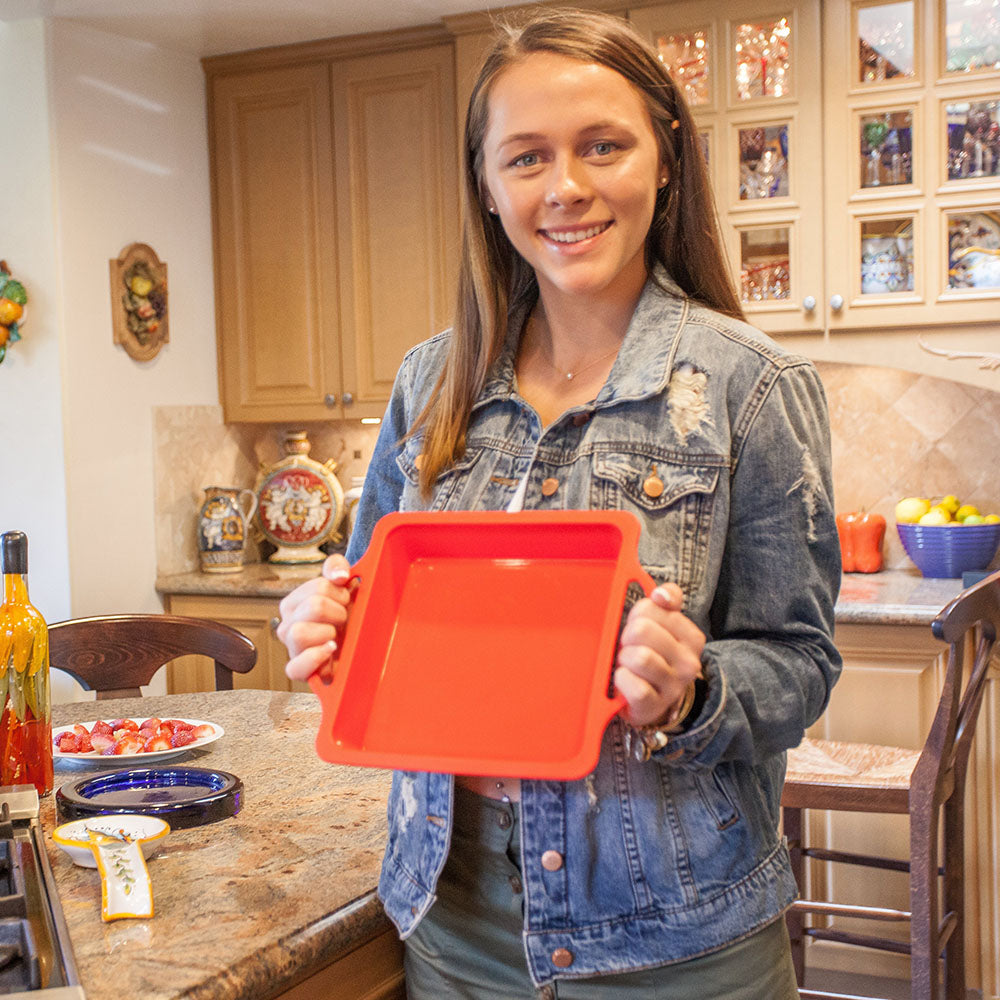 Best Baking Square Pan 8 Inch - Red, square 8 inch pan, 8-inch baking pan square, baking pan sizes, best baking pans, best baking pots, 8 inch square pan, 8 in square baking pan, baking pan sizes chart, pan sizes chart, cake pan sizes