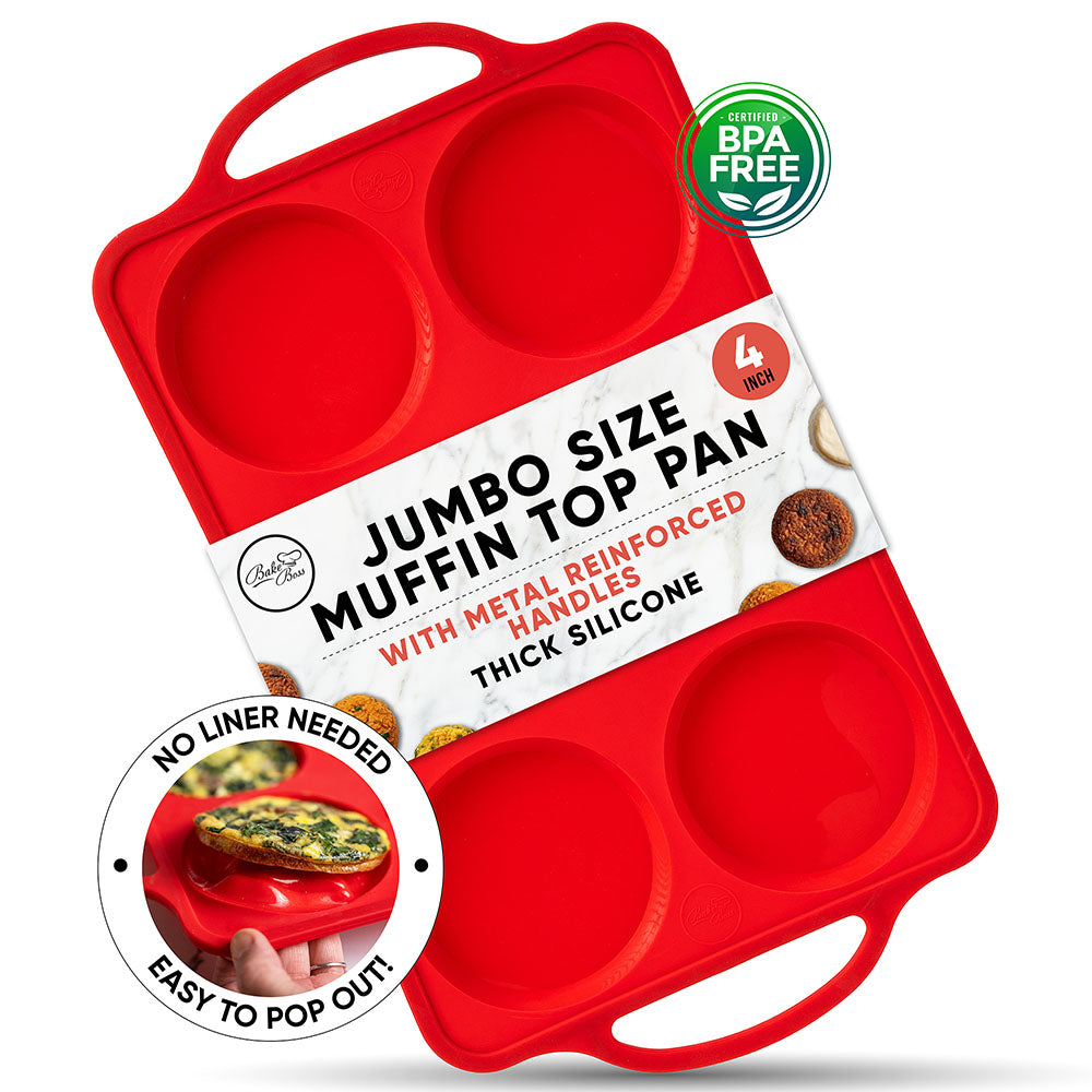 Jumbo Muffin Top Shallow Pan 6 Cups Bake Boss