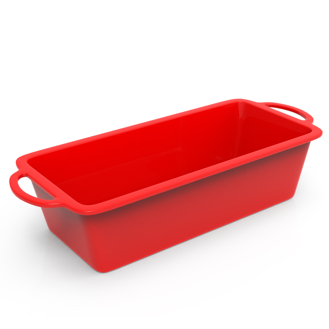 Silicone Bread Loaf & Meatloaf Baking Pan With Metal Reinforced Handle